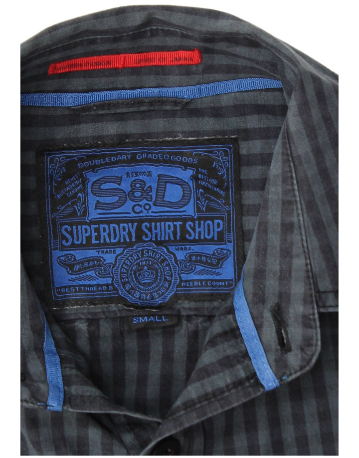 SUPERDRY muška košulja mala mornarsko plava gingham pamuk