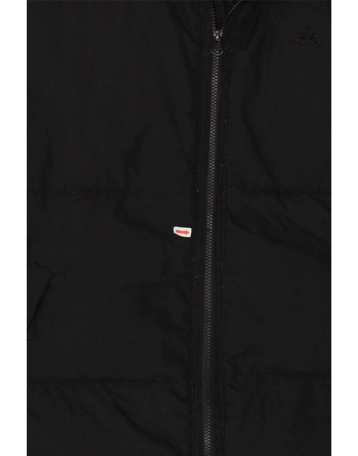 KAPPA Mens Padded Jacket UK 42 XL Black Polyester Vintage Kappa and Second-Hand Kappa from Messina Hembry 