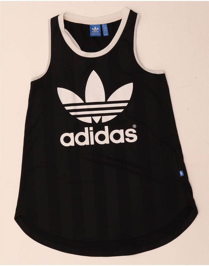 Adidas ženski grafički prsluk UK 8 mali crni poliester