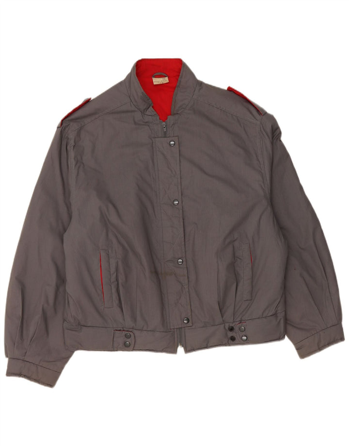 Vintage ženska prevelika vojna bomber jakna IT 48 XL tamnoplava