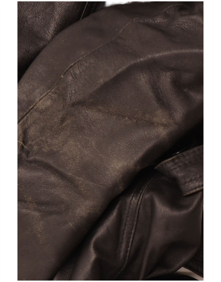 VINTAGE ženski kožni kaput IT 40 mali crni