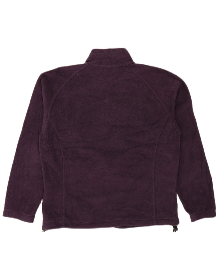 COLUMBIA ženska prevelika jakna od flisa UK 16 veliki ljubičasti poliester