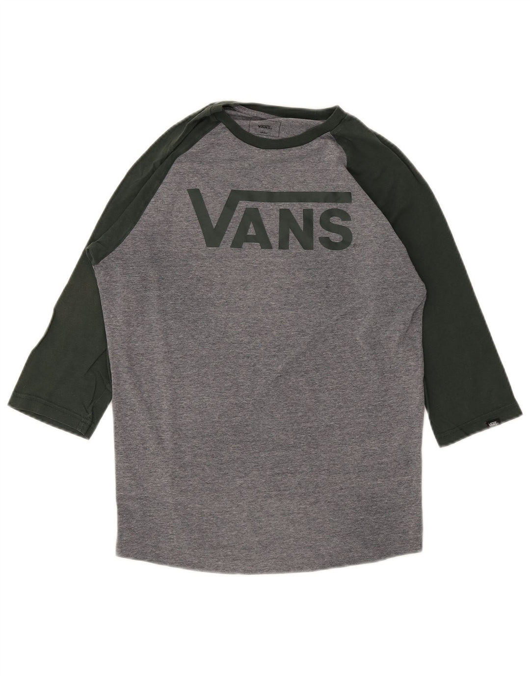 Vans Custom Fit grafički gornji dio s 3/4 rukavima mali sivi pamuk u blokovima boja