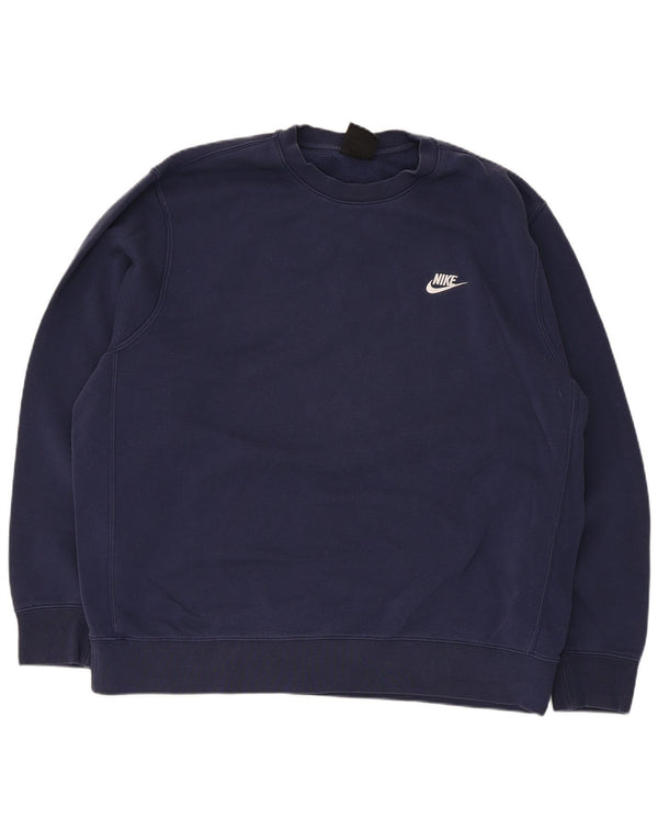 Nike Mens Sweatshirt Jumper XL Navy Blue Cotton