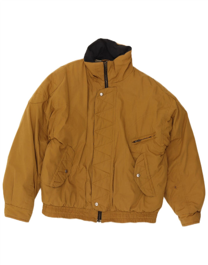 Vintage muška podstavljena bomber jakna IT 48 srednje smeđa