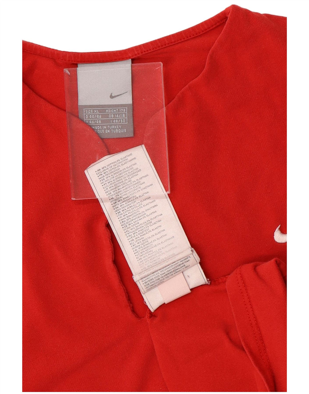 NIKE ženska majica kratkih rukava UK 16/18 XL, crveni pamuk