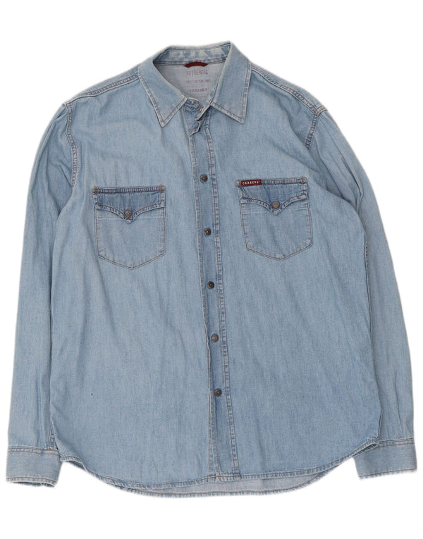 Carrera muška traper košulja Large Blue Cotton