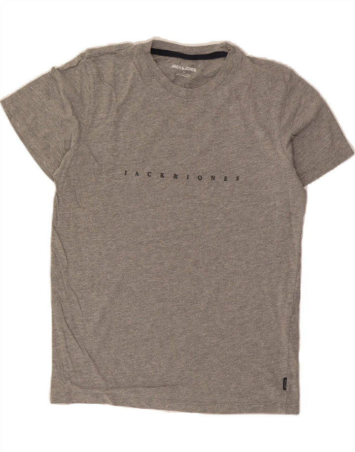 JACK & JONES Mens Graphic T-Shirt Top Medium Grey Cotton Vintage Jack & Jones and Second-Hand Jack & Jones from Messina Hembry 