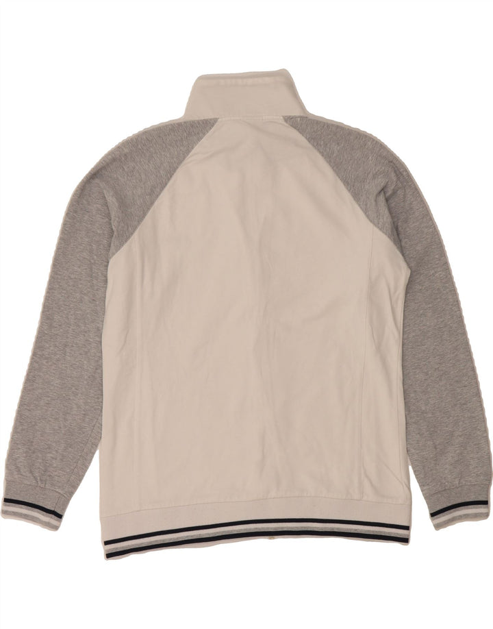 ASICS Womens Tracksuit Top Jacket UK 14 Large White Colourblock Vintage Asics and Second-Hand Asics from Messina Hembry 