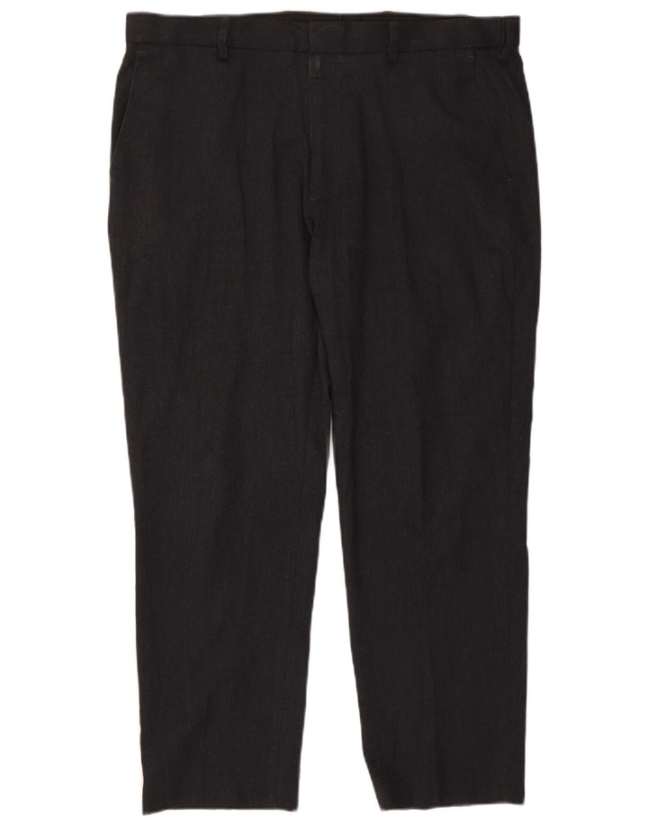 Marks & Spencer muške chino hlače standardnog kroja W38 L29 crni poliester
