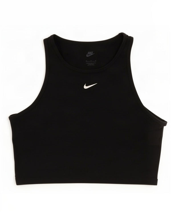 Nike ženski sportski grudnjak s grafičkim motivima UK 12 srednje crne boje