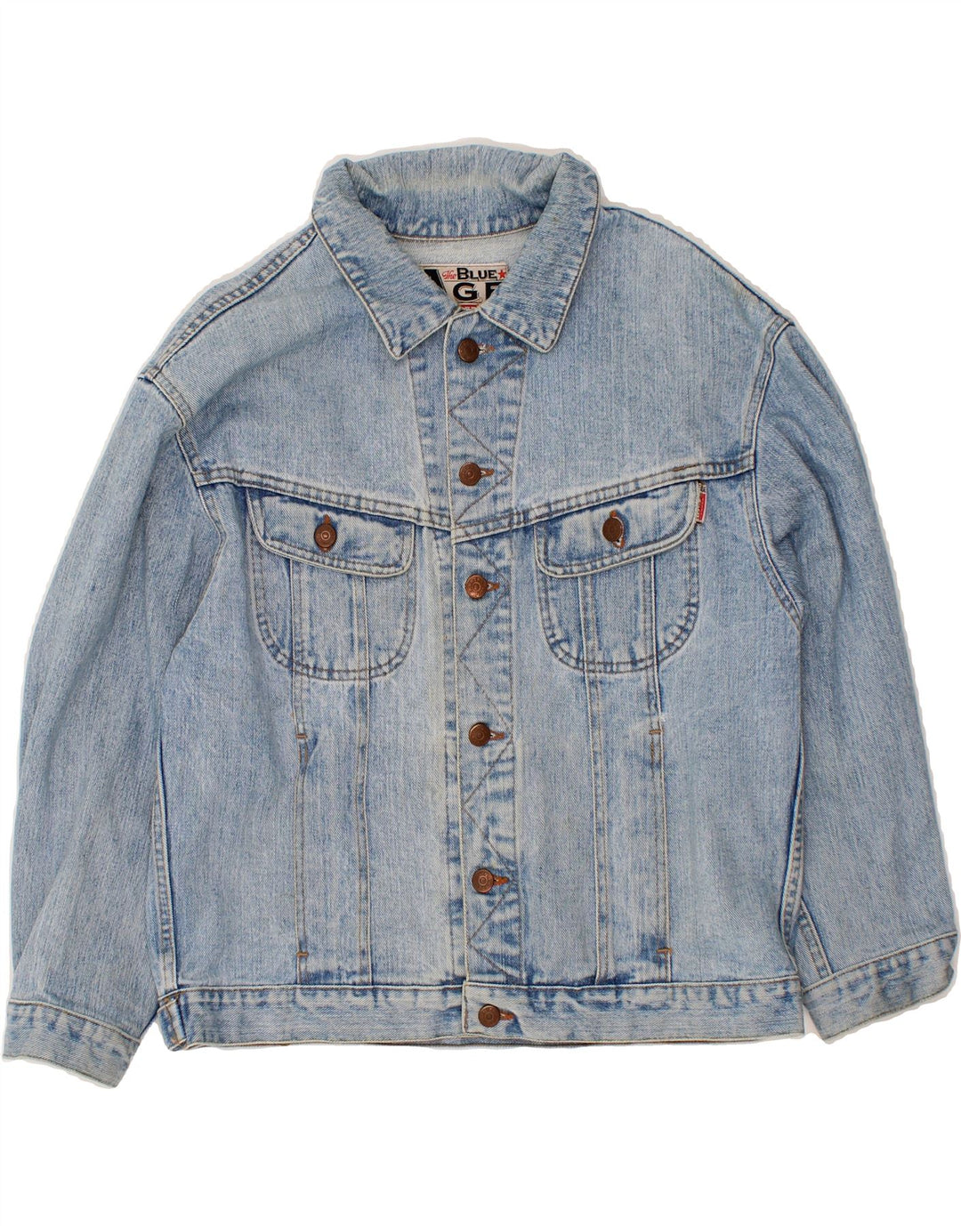 CARRERA Boys Graphic Denim Jacket 11-12 Years Large Blue Cotton Vintage Carrera and Second-Hand Carrera from Messina Hembry 