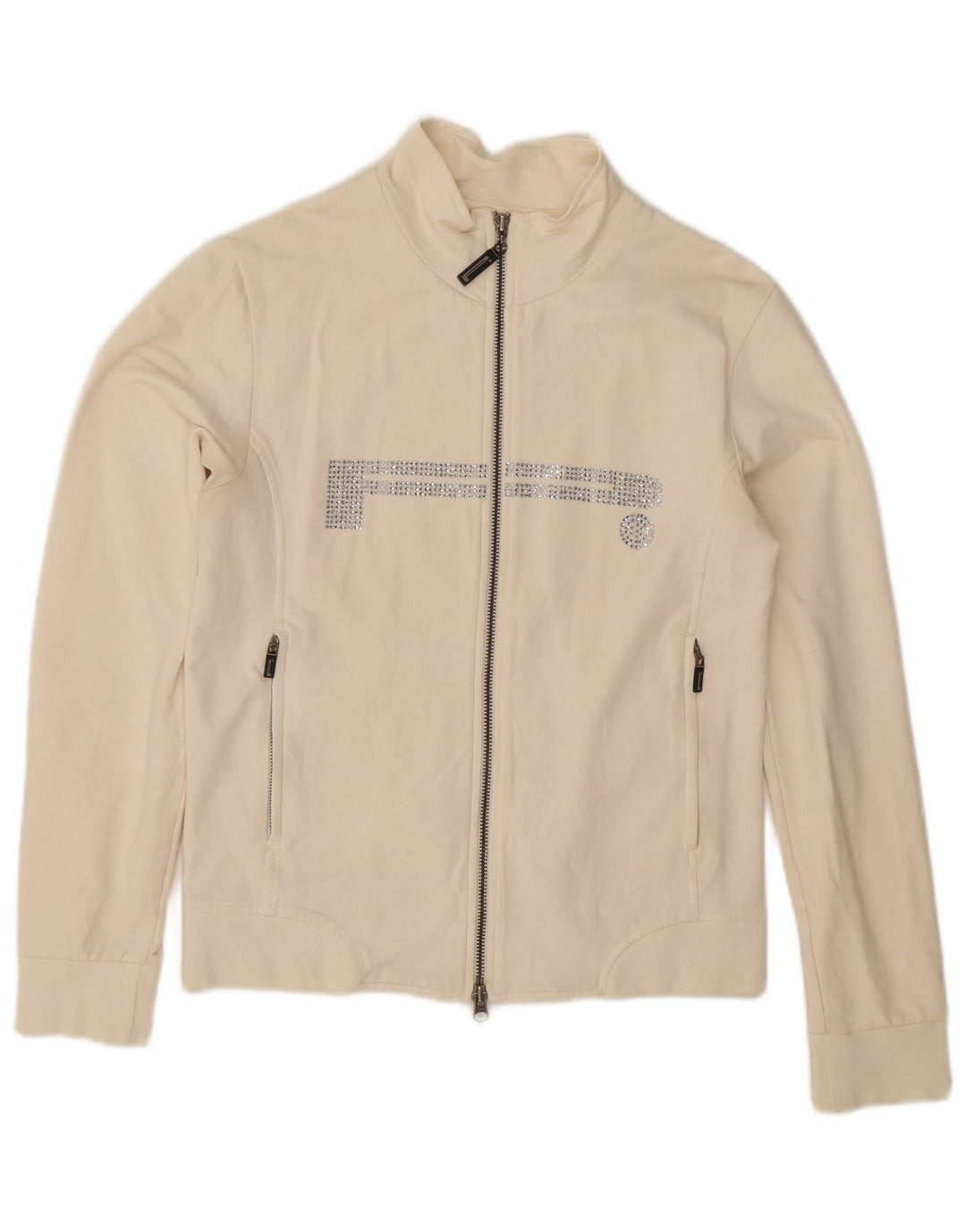Pirelli ženska gornja jakna trenirke s grafičkim motivima UK 10 Small Off White Cotton