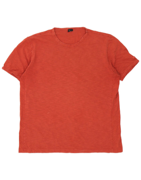 Muška majica Hugo Boss Slim Fit 2XL, narančasti flekasti pamuk