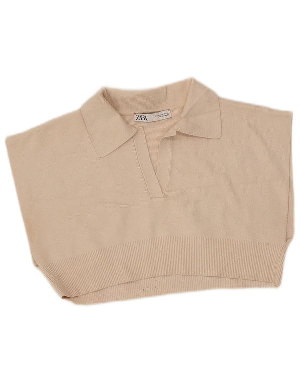 Zara ženska polo majica bez rukava UK 10 Small Beige