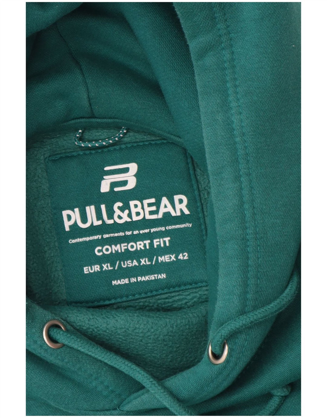 Pull & Bear muška udobna majica s kapuljačom XL zelena