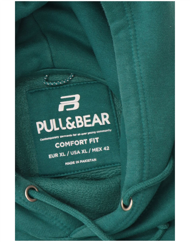Pull & Bear muška udobna majica s kapuljačom XL zelena