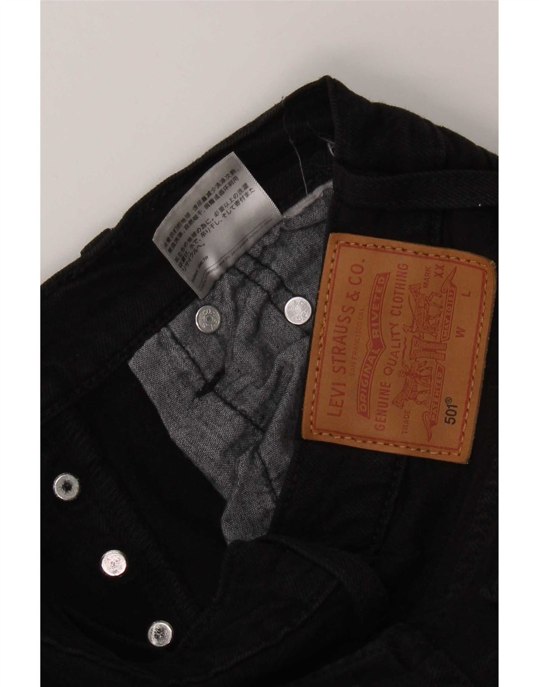 Levi's ženske 501 ravne traperice W24 L24 crne