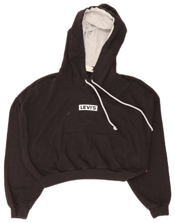 Levi's ženska majica s kapuljačom s grafičkim motivima UK 16 veliki crni pamuk