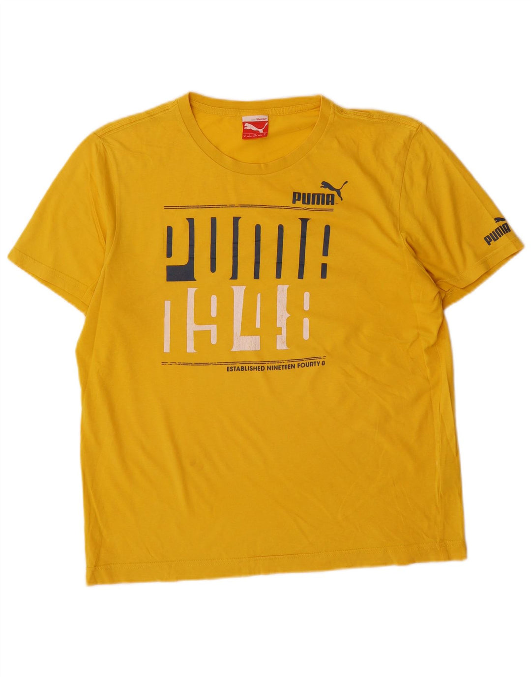 Puma muška majica s grafičkim motivima srednje žuta