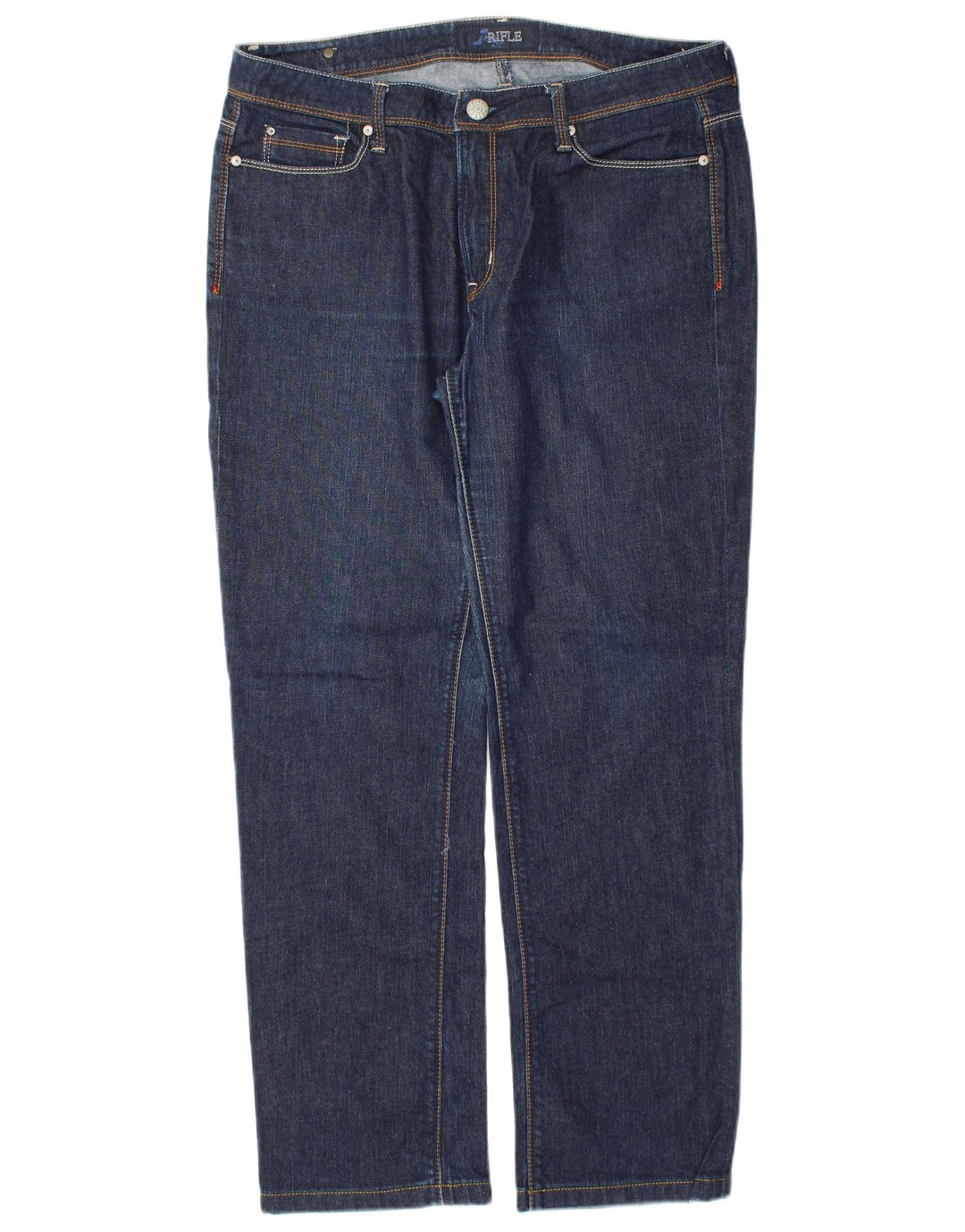 RIFLE Mens Straight Jeans W34 L30 Blue Cotton