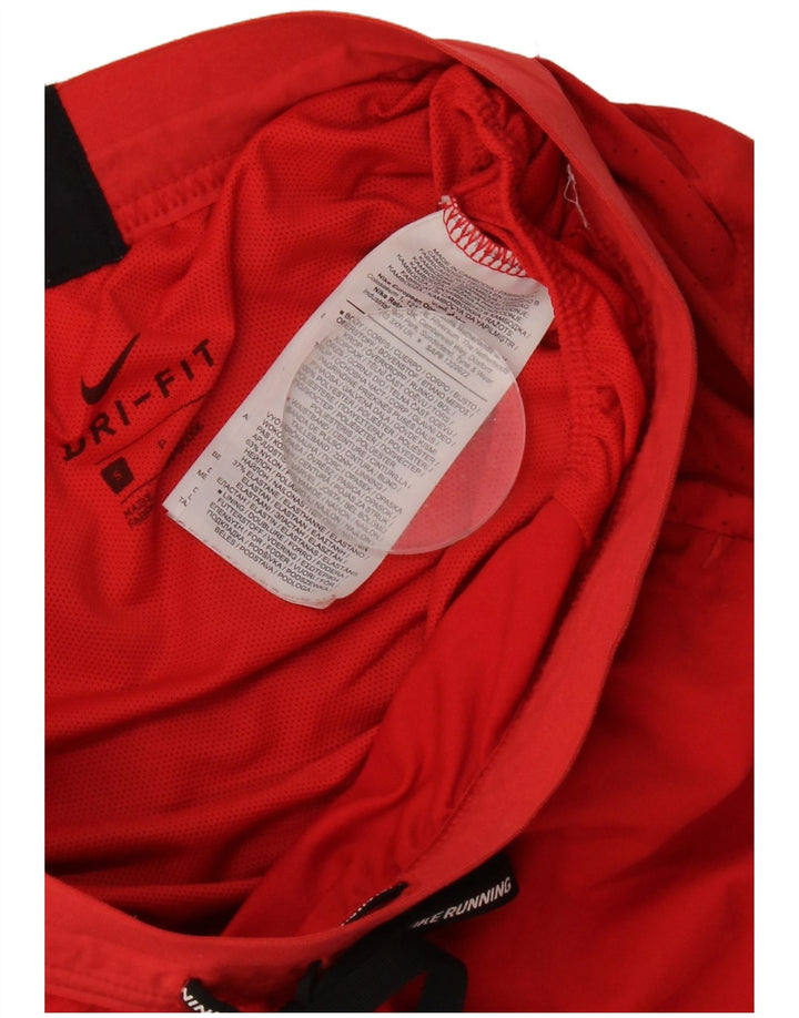 Nike Ženske Dri Fit Sportske kratke hlače UK 8 male crvene poliesterske