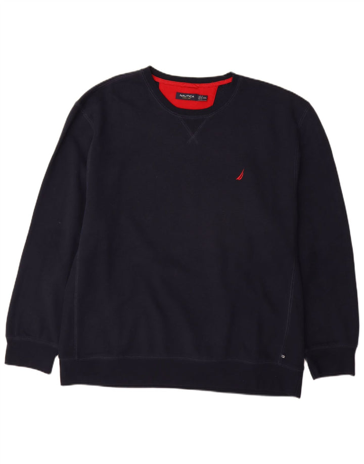 NAUTICA Muški džemper 2XL tamnoplavi pamuk