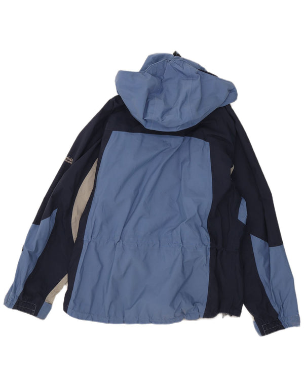 Columbia ženska kišna jakna s kapuljačom UK 16 Large Blue Colourblock najlon