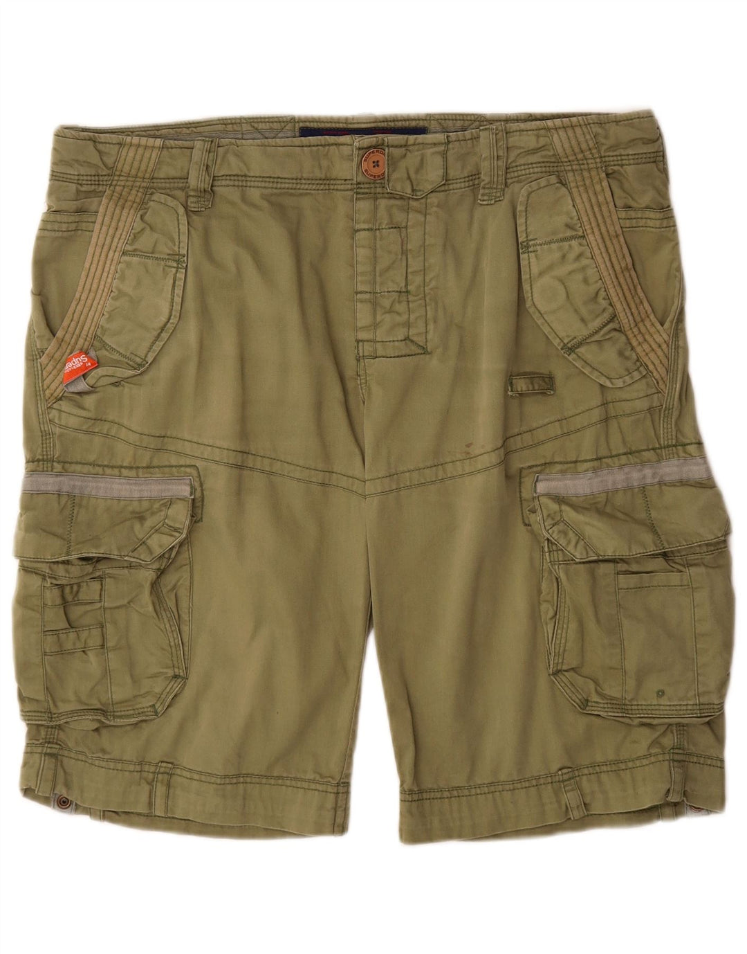 Superdry muške kargo kratke hlače 2XL W40 Kaki pamuk