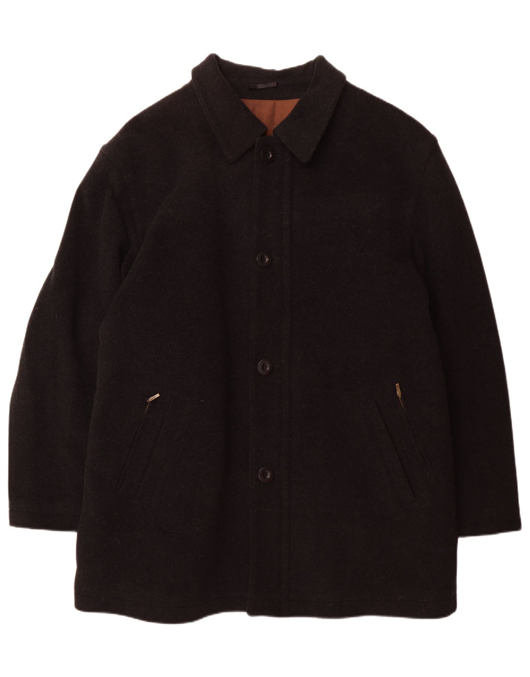 DOUGLAS Mens Overcoat UK 46 3XL Grey Wool