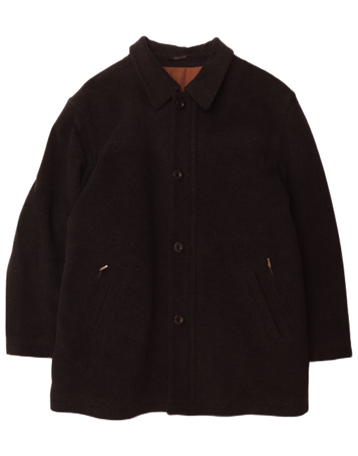 DOUGLAS Mens Overcoat UK 46 3XL Grey Wool