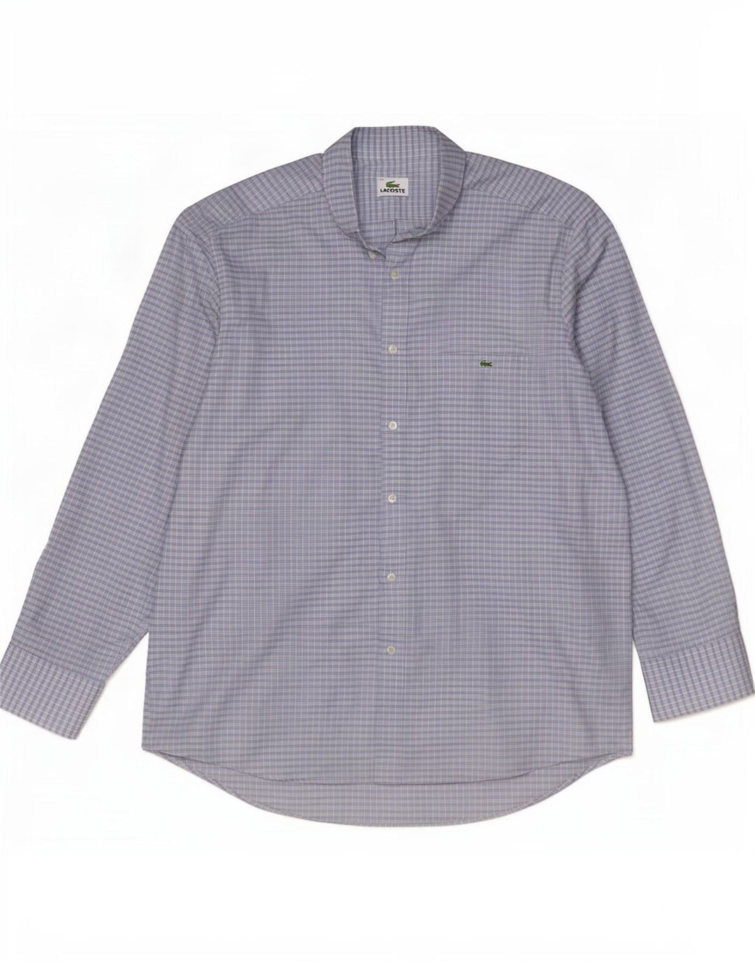 Lacoste muška košulja veličina 44 XL plavi pamuk od ginghama
