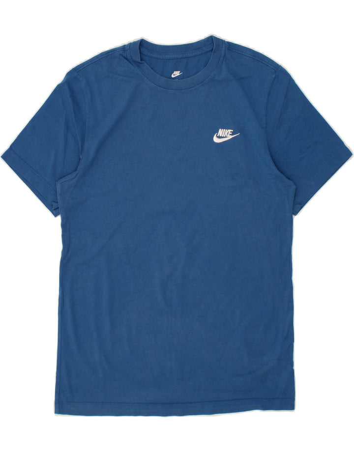 NIKE Mens Graphic T-Shirt Long Sleeve Small Blue Cotton Vintage Nike and Second-Hand Nike from Messina Hembry 