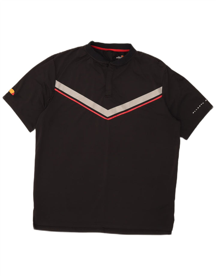 Ellesse muška polo majica 2XL crni poliester u boji