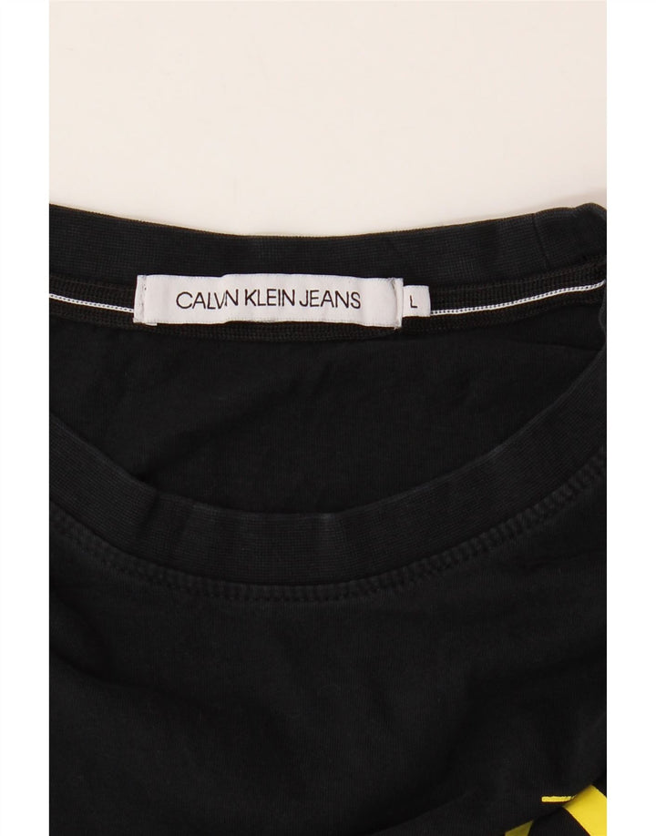 CALVIN KLEIN JEANS Velika majica kratkih rukava s motivima, crna