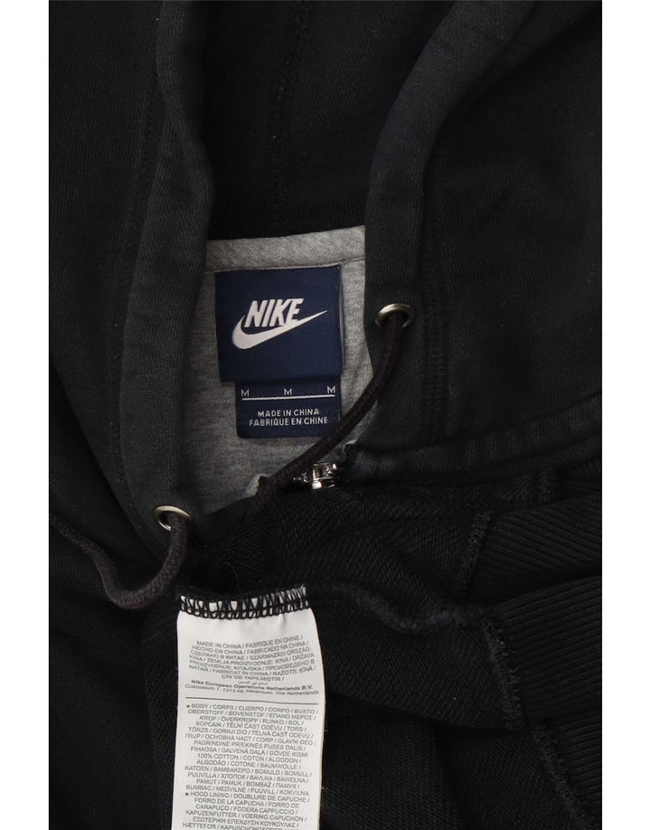 Nike muški pulover s kapuljačom na patentni zatvarač, srednji crni pamuk