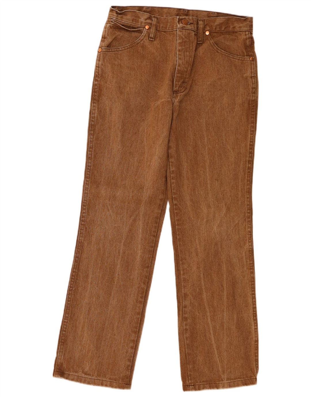 Wrangler ženske ravne traperice W30 L30 smeđi pamuk