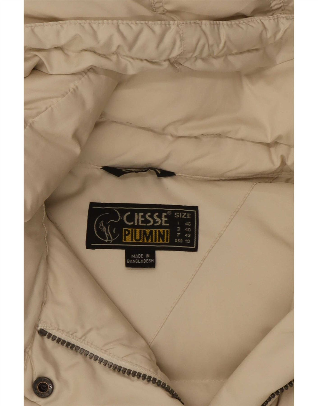 Ženska podstavljena jakna s kapuljačom Ciesse Piumini IT 46 Large Off White Poliester