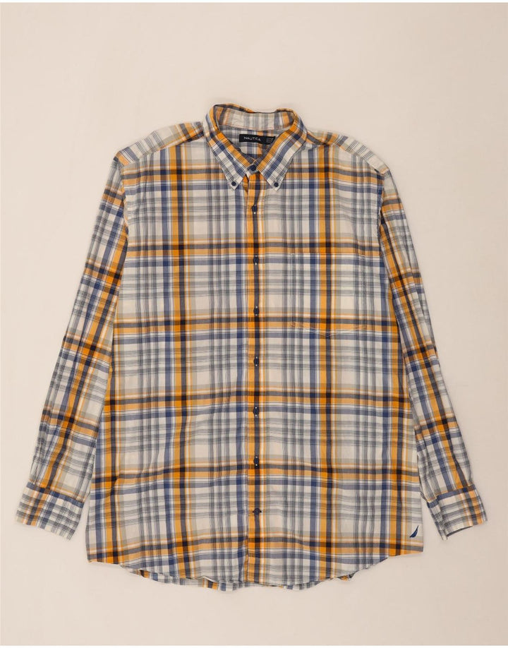 NAUTICA Mens Flannel Shirt 2XL Multicoloured Check Cotton Vintage Nautica and Second-Hand Nautica from Messina Hembry 