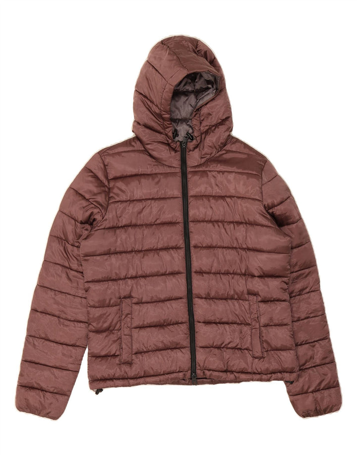CHAMPION Womens Hooded Padded Jacket UK 20 2XL Brown Vintage Champion and Second-Hand Champion from Messina Hembry 