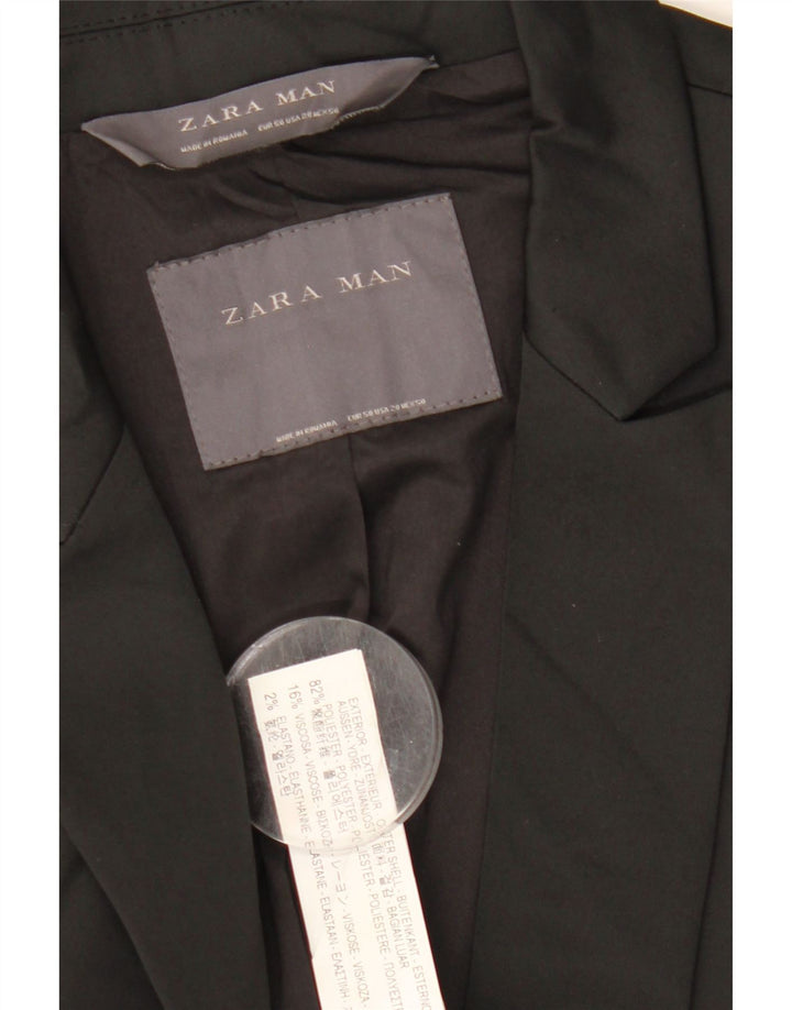 Zara muška jakna sa 2 gumba EU 50 srednji crni poliester