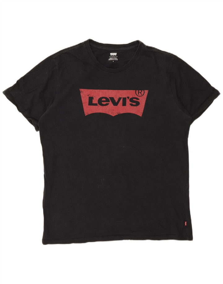 Levi's muška majica kratkih rukava srednje veličine, crni pamuk