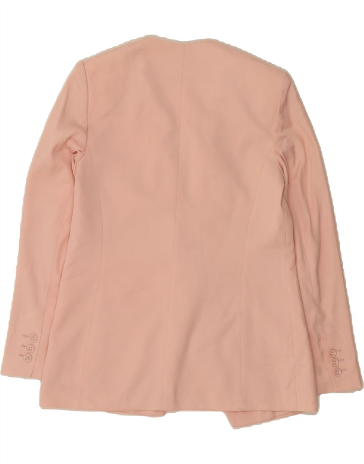 MARKS & SPENCER Womens Open Blazer Jacket UK 10 Small Pink Polyester Vintage Marks & Spencer and Second-Hand Marks & Spencer from Messina Hembry 