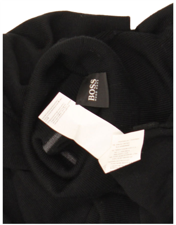 Hugo Boss muški pulover s rol izrezom 2XL crna vunena