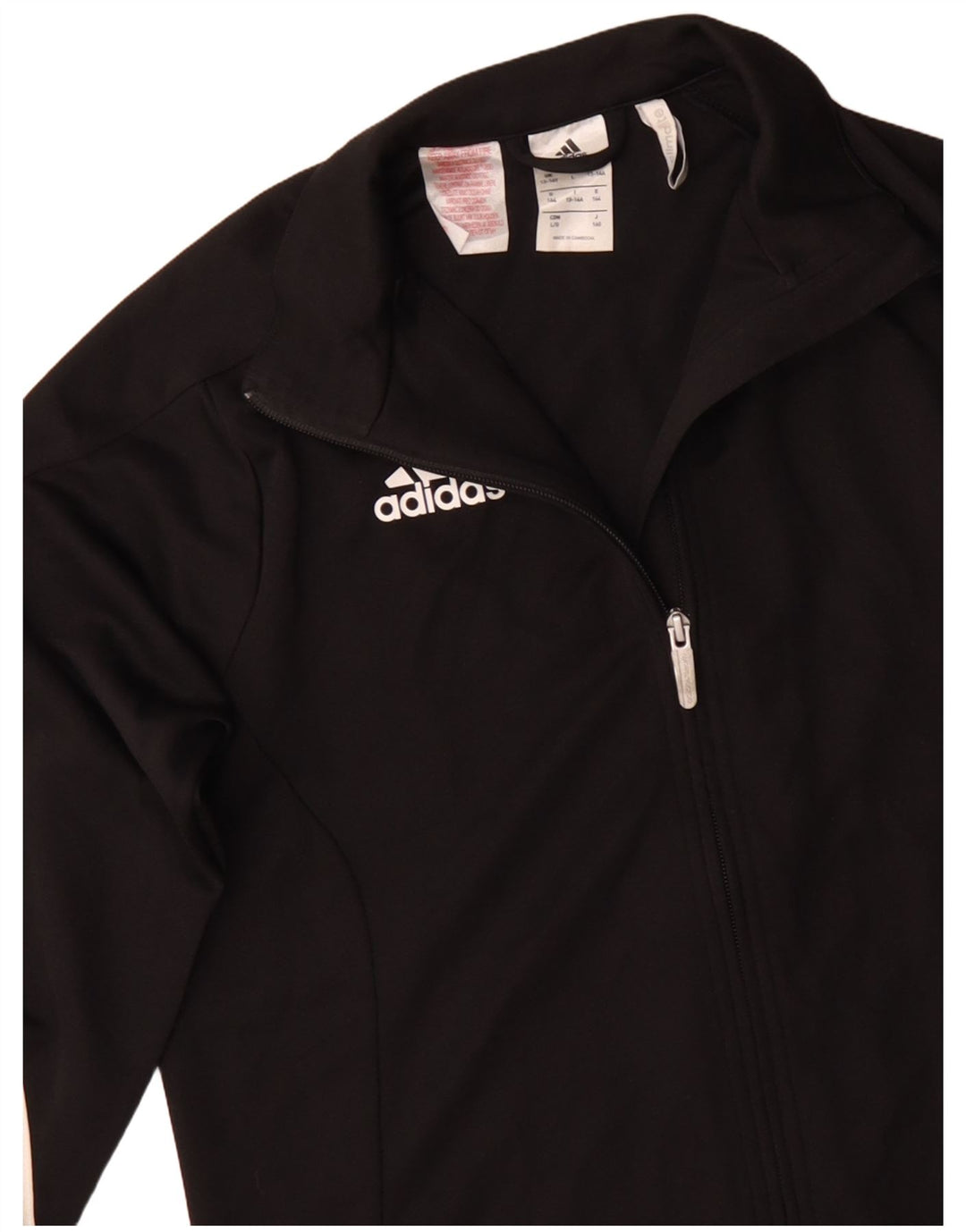 Gornja jakna od trenirke Adidas Climalite 13-14 godina, crni poliester