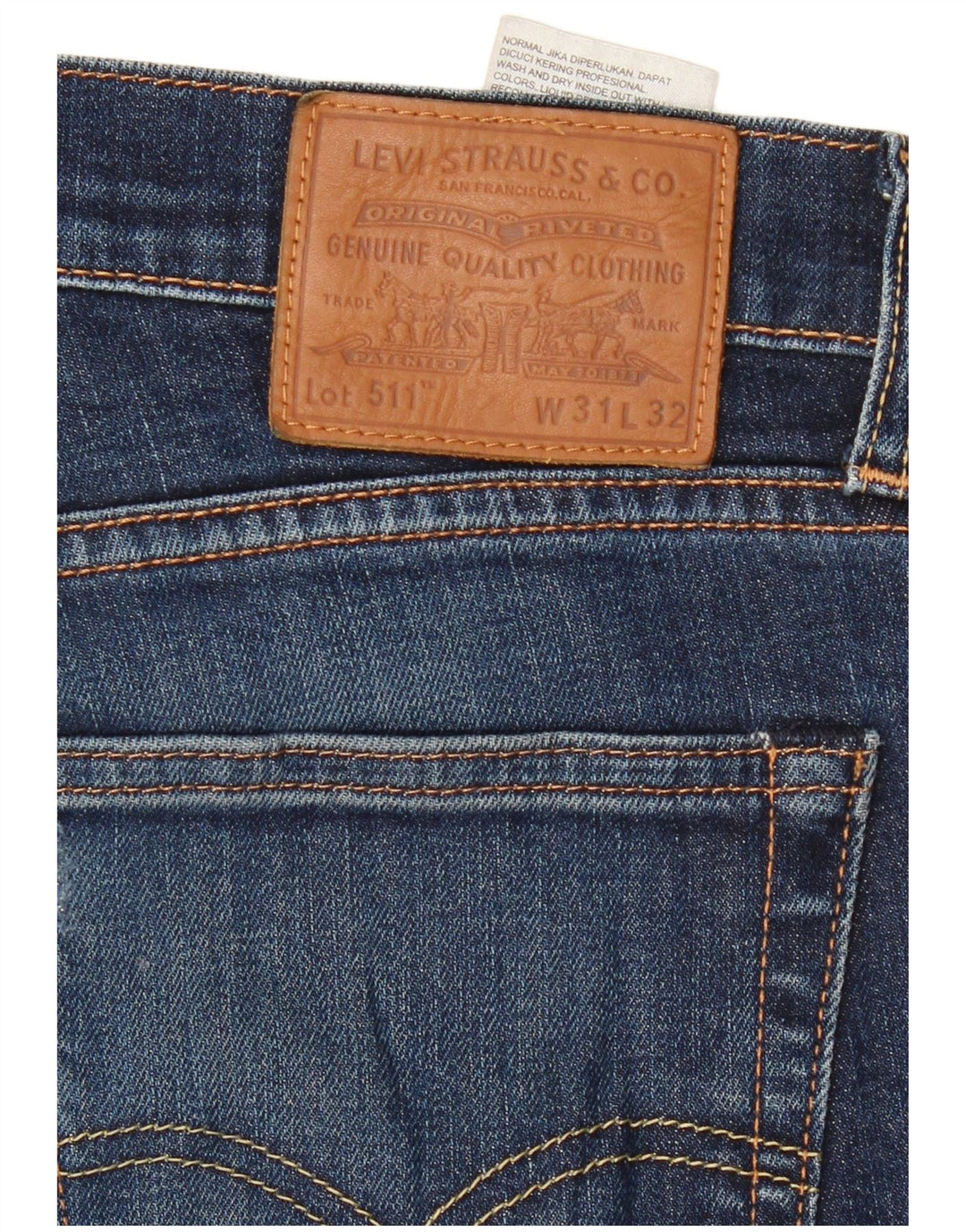 Levi's ženske 511 uske traperice W31 L32 tamnoplavi pamuk