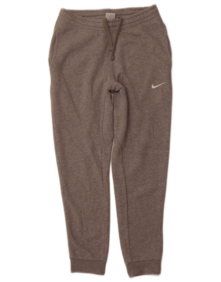 NIKE Mens Tracksuit Trousers Joggers Small  Grey Cotton