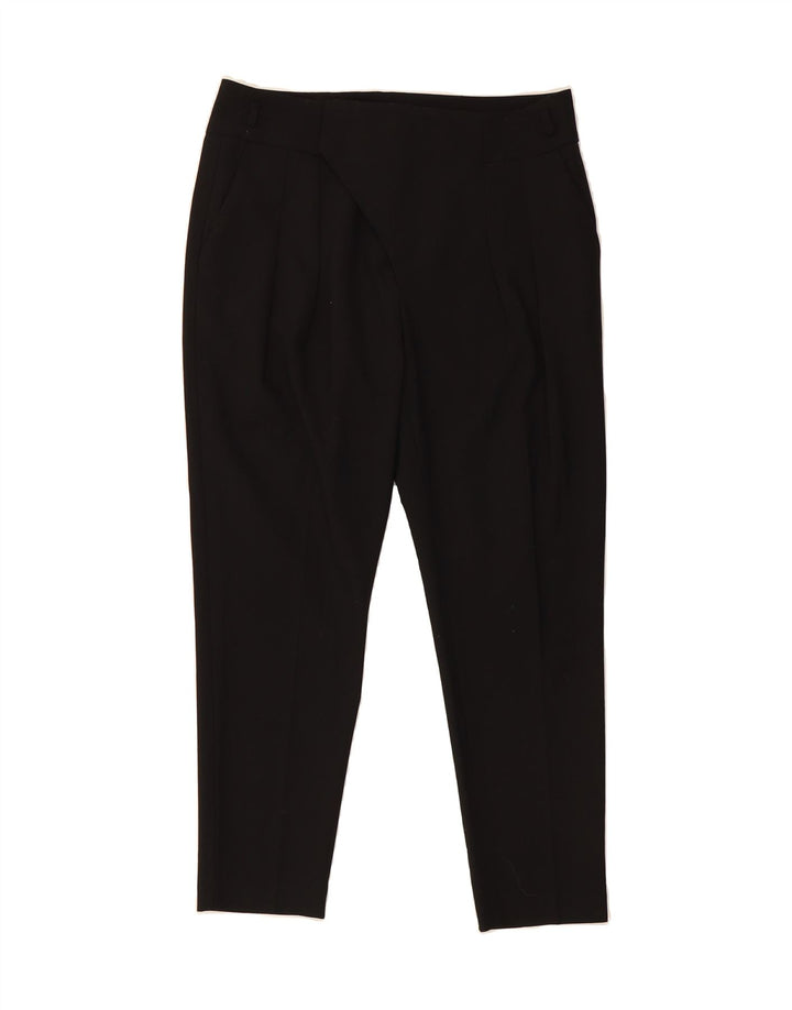 ZARA Womens Slim Cropped Trousers Medium W32 L25 Black Vintage Zara and Second-Hand Zara from Messina Hembry 