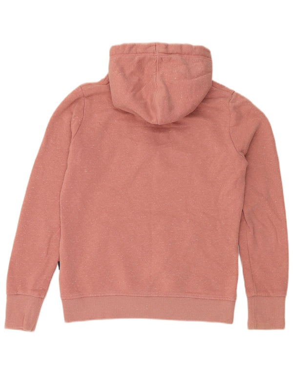 Superdry ženska majica s kapuljačom s kapuljačom s kapuljačom UK 12 Srednje ružičasti flekasti pamuk