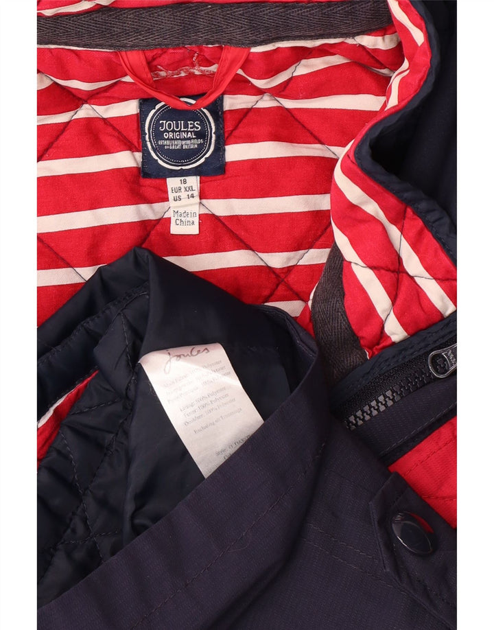 JOULES ženska vjetrovka s kapuljačom UK 18 XL tamnoplava na pruge